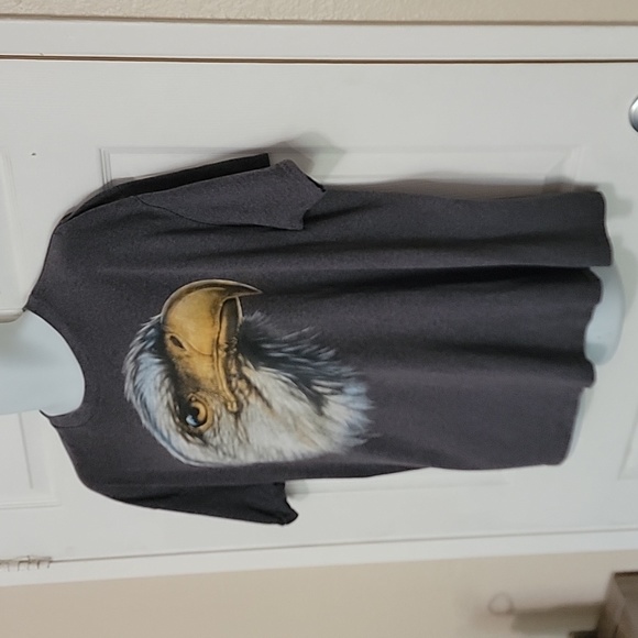 Vintage Gray T-Shirt Men's Short Sleeve Eagle Print.Size XLarge - Picture 6 of 7